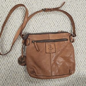 Harbour 2nd Crossbody Bag Anchor Love in Cognac Travel Purse Leather‎ Medium